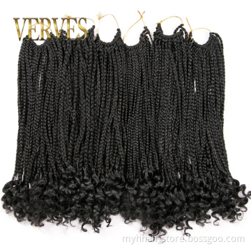 Crochet Hair Extensions 24 Strands/pack 14 inch and 18 inch Blonde Ombre Braiding Hair Braids twist Box Braids Hair Synthetic